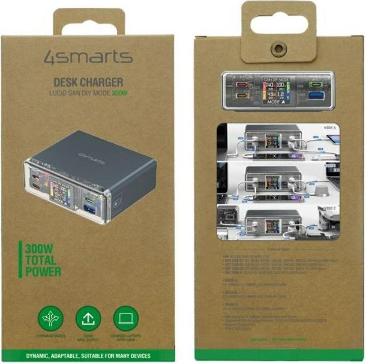 Actual product image 4smarts Stacja ładująca Lucid 300W z trybem DIY szary (300 W)