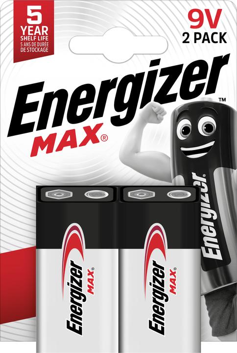 Immagine prodotto Energizer Max (2 pz., 9V Block, 625 mAh)