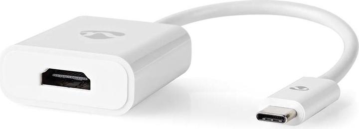 Immagine prodotto Nedis Adattatore USB - USB 3.1 - USB Type-C™ maschio - HDMI - 0,20 m - rotondo - nichelato - PVC - Bianco (USB-C, 20 cm)