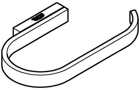 Actual product image Grohe SELECTION toilet roll holder without lid phantom black