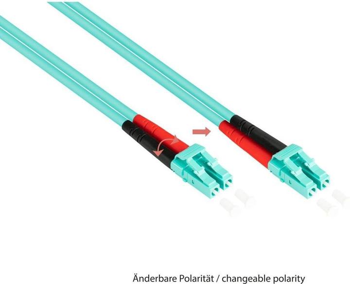 Produktbild Kabelmeister Patchkabel LWL Duplex OM3 (Multimode, 50/125) LC/SC, LSZH, austauschb. Pol., 20m (20 m)