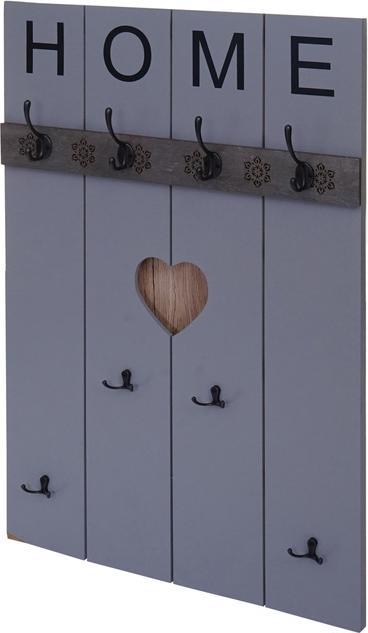 Immagine prodotto Mendler Appendiabiti da parete HWC-C89 Home, look shabby vintage, 8 ganci 91x60cm - grigio-blu