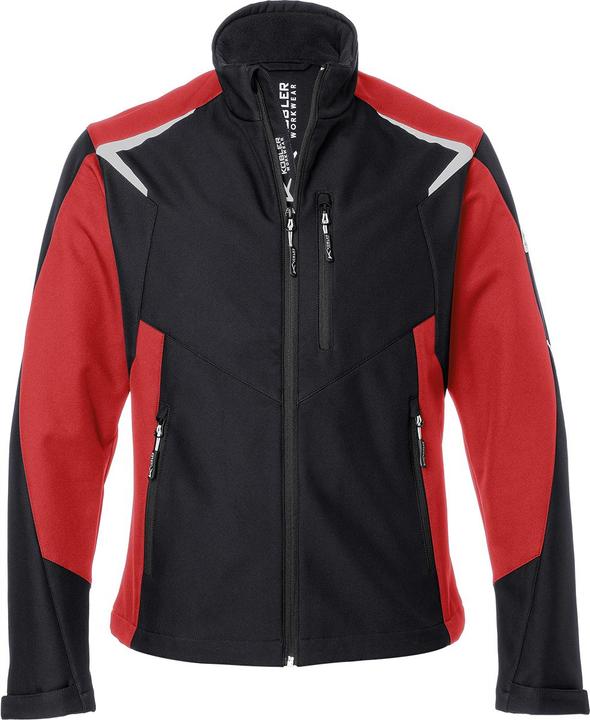 Actual product image Kübler Jacket Ultrashell BODYFORCE black/medium red shape 1625 size 4XL (4XL)