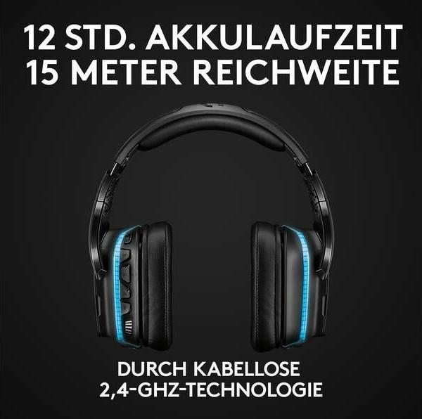 Produktbild Logitech G G935 Wireless 7.1 Surround Sound LIGHTSYNC für Gaming - 2,4 GHz - EMEA (Kabellos)