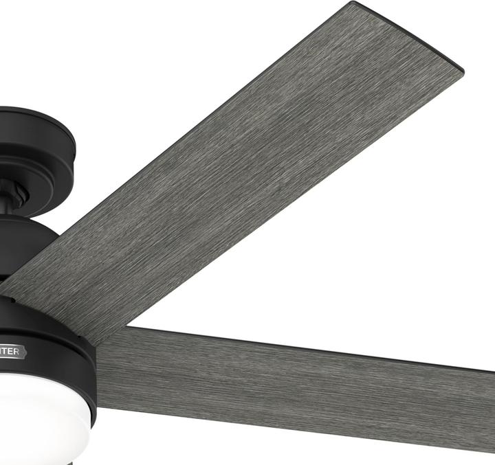 Produktbild Hunter Fans Deckenventilator Giannis Schwarz mit LED & Fernbedienung (40 dB)