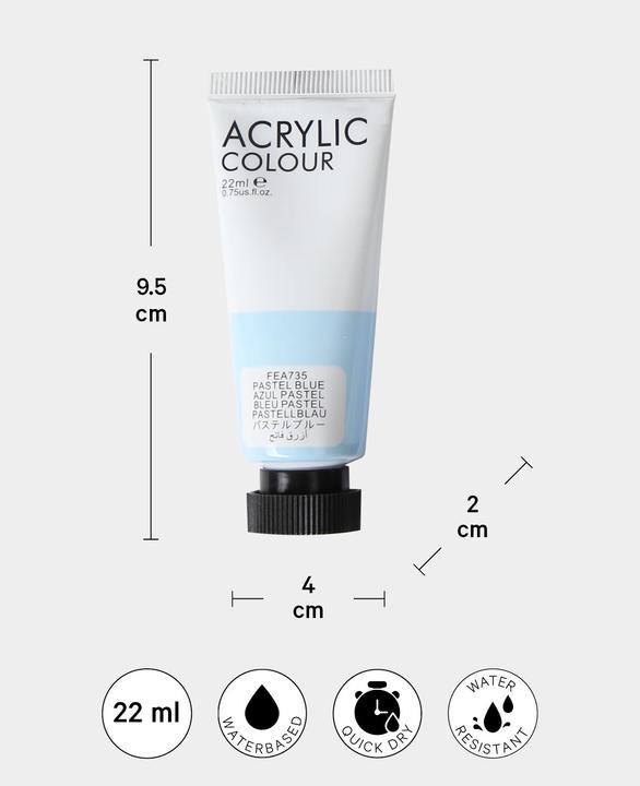 Produktbild I Am Creative Basic Acryl Set (Bunt, Pastell, 176 ml)