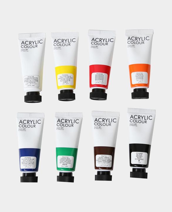 Produktbild I Am Creative Basic Acryl Set, Acrylfarben auf Wasserbasis (Bunt, 22 ml)
