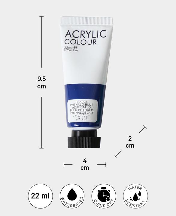 Produktbild I Am Creative Basic Acryl Set, Acrylfarben auf Wasserbasis (Bunt, 22 ml)