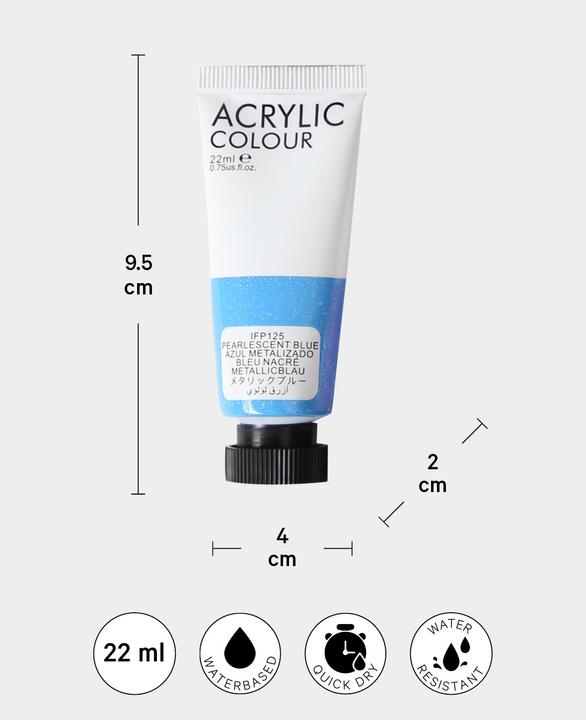 Produktbild I Am Creative Basic Acryl Set, Acrylfarben auf Wasserbasis (Bunt, Metallic, 22 ml)