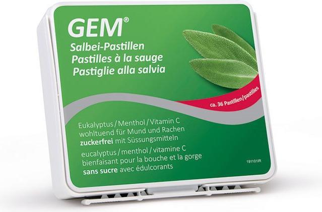 Image du produit GEM Pastilles de sauge sans sucre (36 pièce(s))