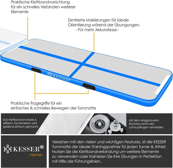 Produktbild Kesser Airtrack Fitness-Matte Blau
