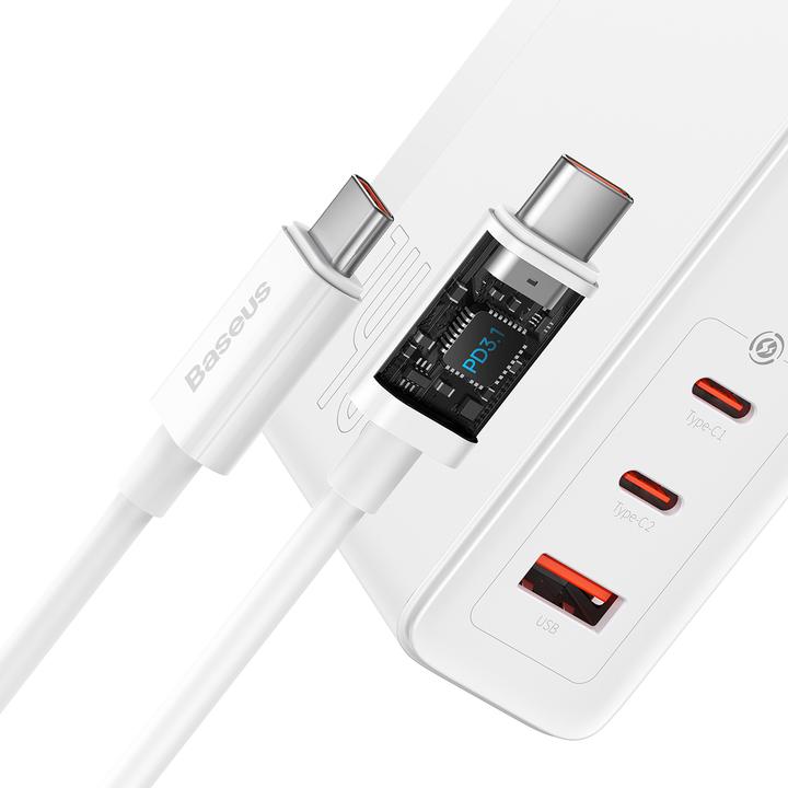 Productafbeelding Baseus GaN5 Pro Snellader 2C+U 140W EU Wit (140 W)