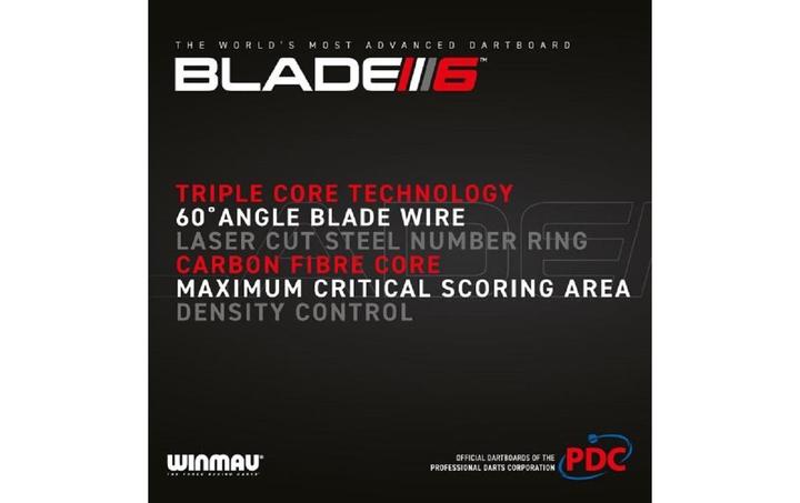Actual product image Winmau Dartboard Blade 6 Triple Core Carbon