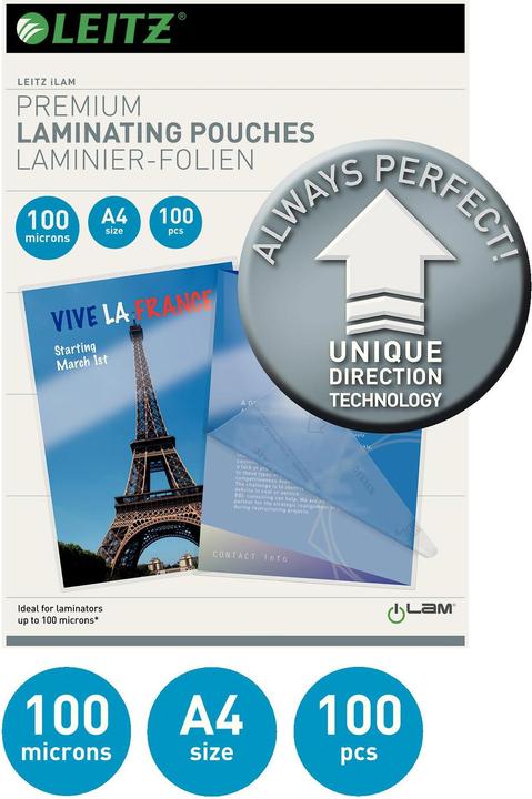 Actual product image Leitz Laminating foil (A4, 100 Piece, 100 µm)