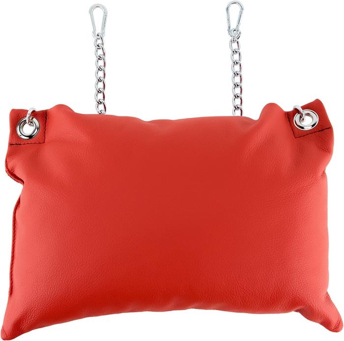 Actual product image Mr. Sling Leather pillow - Red