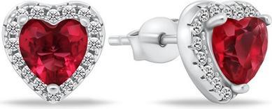 Produktbild Brilio Silver - Romantic silver earrings with zircons Hearts EA901WR