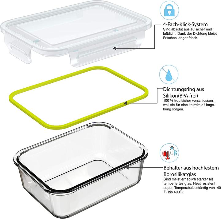 Produktbild Genicook Glas-Frischhaltedosen (1.05 l)