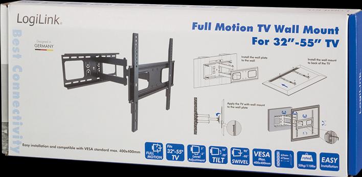 Image du produit LogiLink Support mural (Mur, 55", 50 kg)