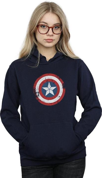 Produktbild Captain America Civil War Distressed Shield Kapuzenpullover (L)