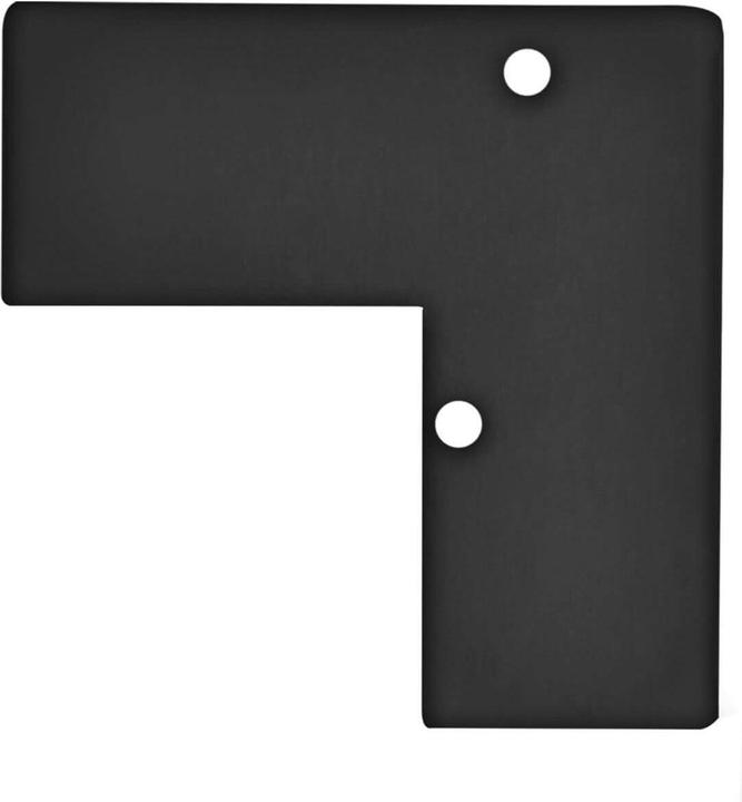 Immagine prodotto Isoled Tappo terminale EC93 in alluminio nero RAL 9005 per profilo HIDE ANGLE, viti incluse.