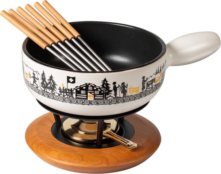 Kuhn Rikon Käsefondueset Induktion Alpweide Gold 23cm (Käsefondue)