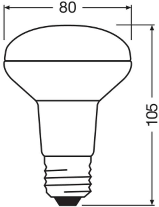 Produktbild Osram Led Star R80 (E27, 4.30 W, 350 lm, 1 x, F)