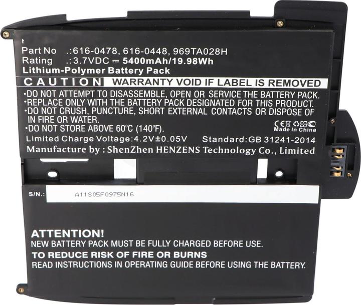 Actual product image XCell Battery suitable for Apple iPad A1315 Battery, 616-0478 Battery, 969TA028H, 616-0448 iPad A1337