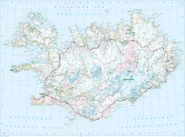 Actual product image Country map Iceland 1:600,000