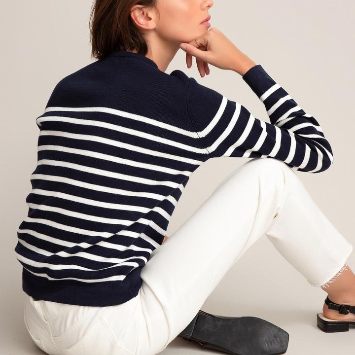 Actual product image La Redoute Collections Organic cotton sailor jumper (L)