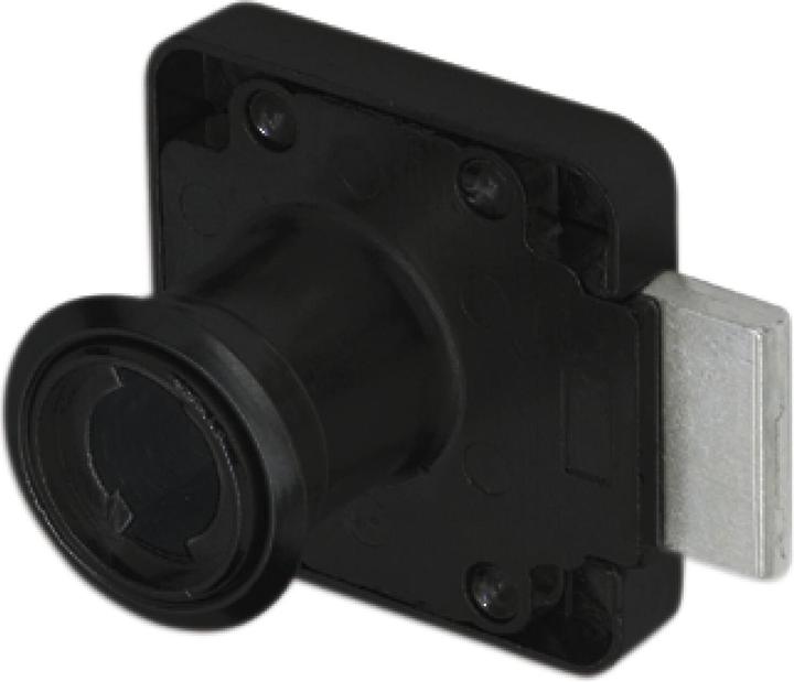 Actual product image Hekna Cylinder rim lock (furniture lock) 1280 left, black zamak