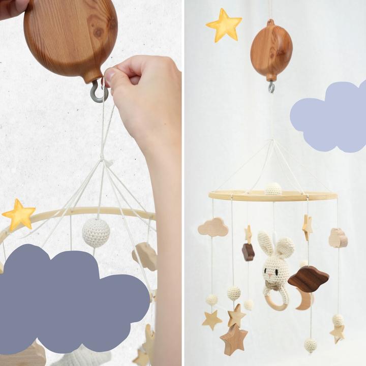 Image du produit Hermex Baby-Soundbox Tragbare Baby-Musikbox Einschlafhilfe mit Musik Spieluhr