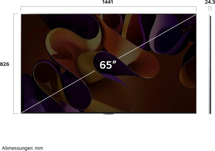 Actual product image LG OLED65G48LW 4K OLED evo TV (2024) Gallery Design 164 cm (65) (65", G4, OLED, 4K, 2024)