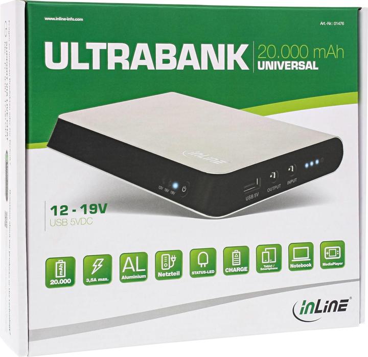 Immagine prodotto InLine Ultrabank (20000 mAh, 74 Wh)