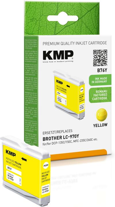 Image du produit KMP Cartouche Brother LC-970Y 300 p. jaune remanufacturée (Y)