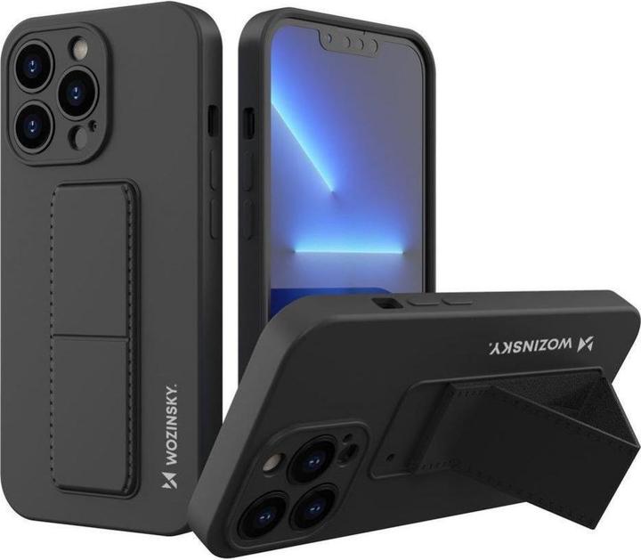 Produktbild Wozinsky Kickstand Case iPhone 13 Pro silicone case with stand black (Apple iPhone 13 Pro)