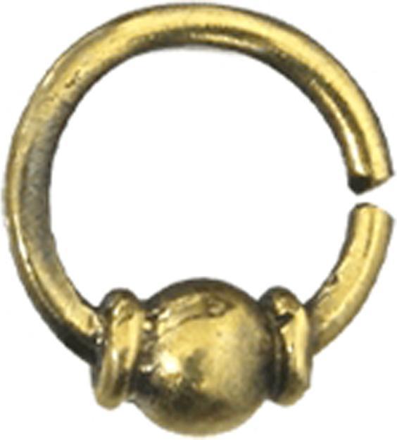 Actual product image Star Piercing Micro Piercing Ring vergoldet mit Kugel (Brass)