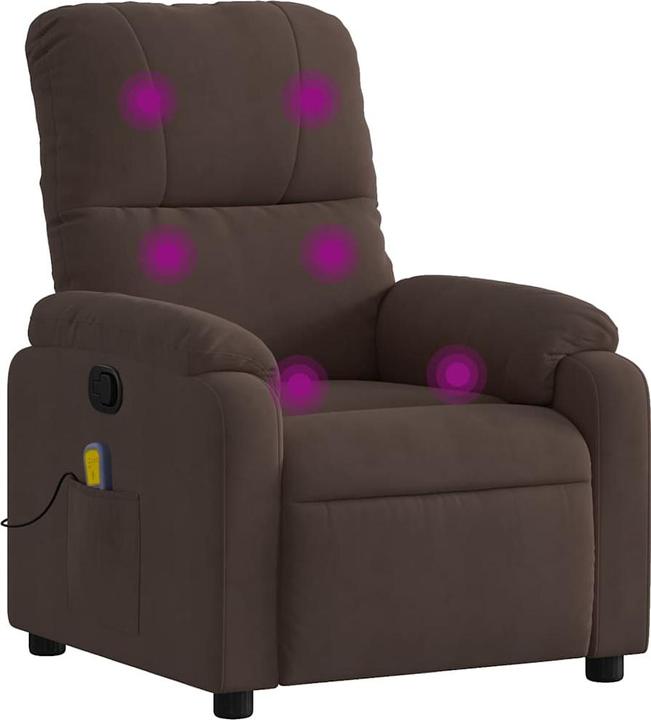 Immagine prodotto VidaXL Sedia da massaggio in tessuto microfibra marrone,Colore: Marrone,Materiale