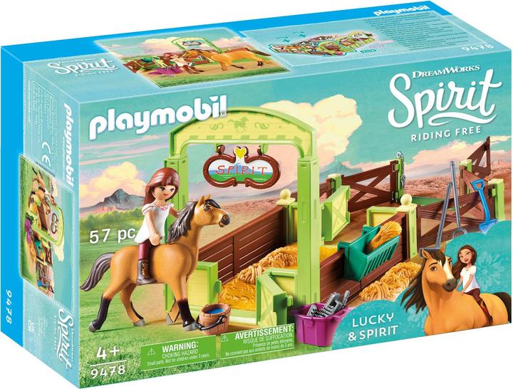 Playmobil Spirit Riding Free Pferdebox "Lucky & Spirit" 9478 (BU0944380029) (9478, Playmobil Spirit)