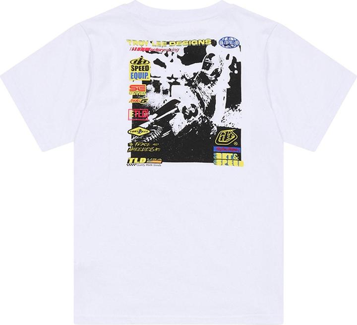Actual product image Troy Lee Designs T-Shirt, Overload, white, youth M (M)