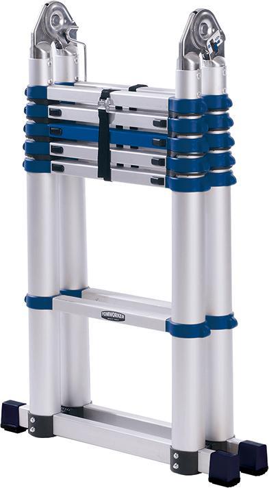 Produktbild Tedura Alu-Teleskop-Klappleiter (Teleskopleiter, 385 cm)