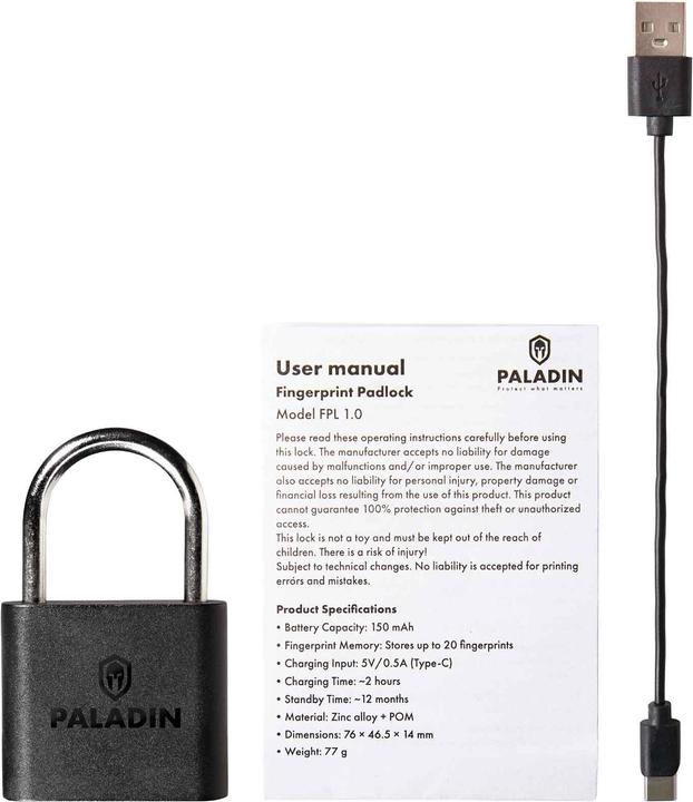 Image du produit Paladin Fingerprint-Schloss