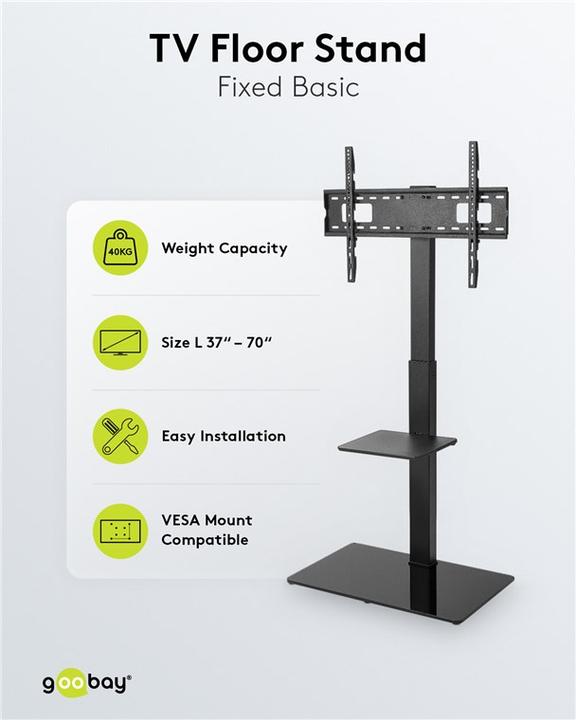 Produktbild Goobay TV-Bodenständer Basic (Universal, 65", 40 kg)