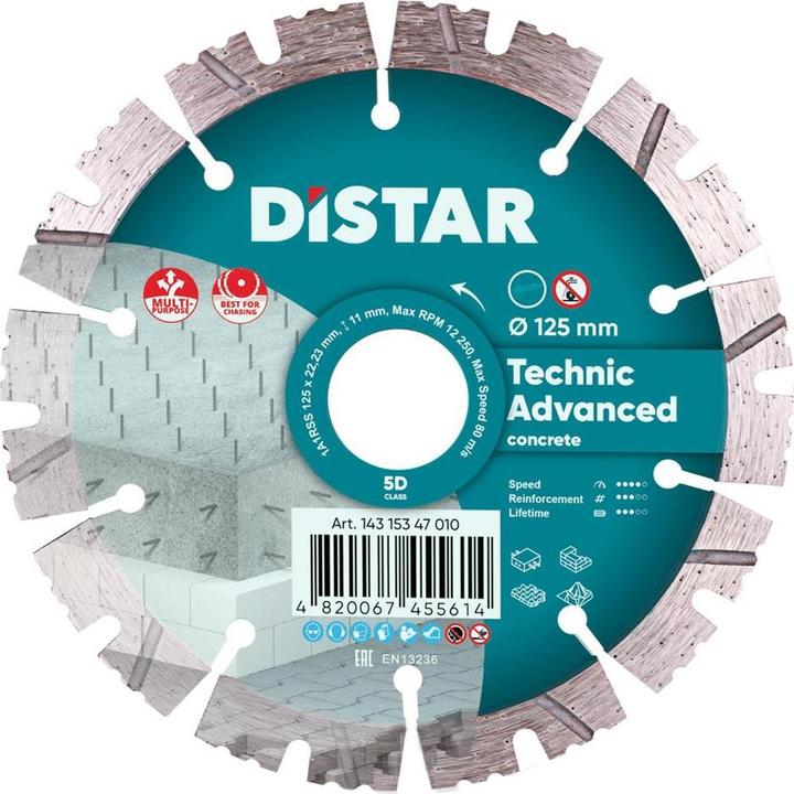 Actual product image Distar TECHNIC ADVANCED DIAMOND SEPARATION DISC 125 x 2 2/1 4 x 11 x 22 23