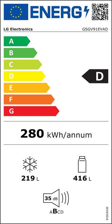Energie-Label LG GSGV91EVAD (635 l)
