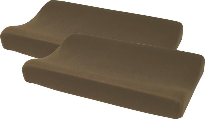 Meyco Housse pour matelas à langer 2pack Basic jersey chocolat (50 x 70 cm)