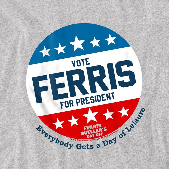 Immagine prodotto Ferris Bueller´s Day Off Ferris Bueller's Day Off Vote Ferris For President Maglietta Uomo (XXL)