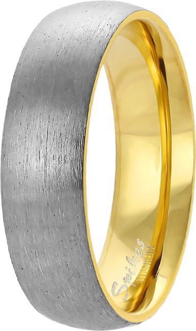 Actual product image Star Piercing Ring gold-plated and brushed (without brass, Titanium)