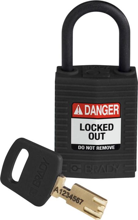 Actual product image Brady SafeKey Compact nylon lockout padlocks