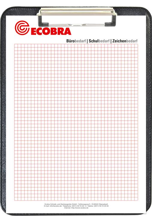 Produktbild Ecobra Schreibplatte A4 789250 schwarz, Kunstleder (23 x 32 cm)