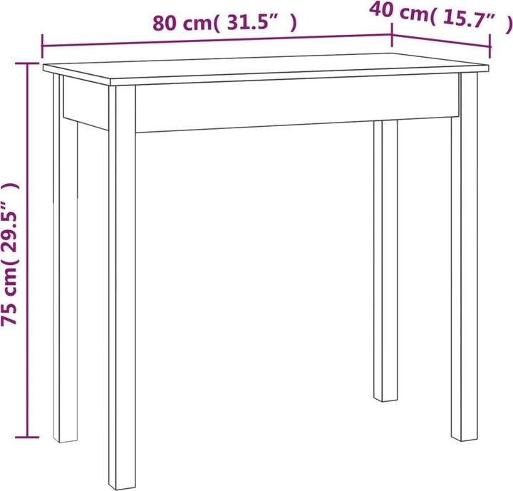 Actual product image VidaXL Delaney (110 x 40 x 75 cm)